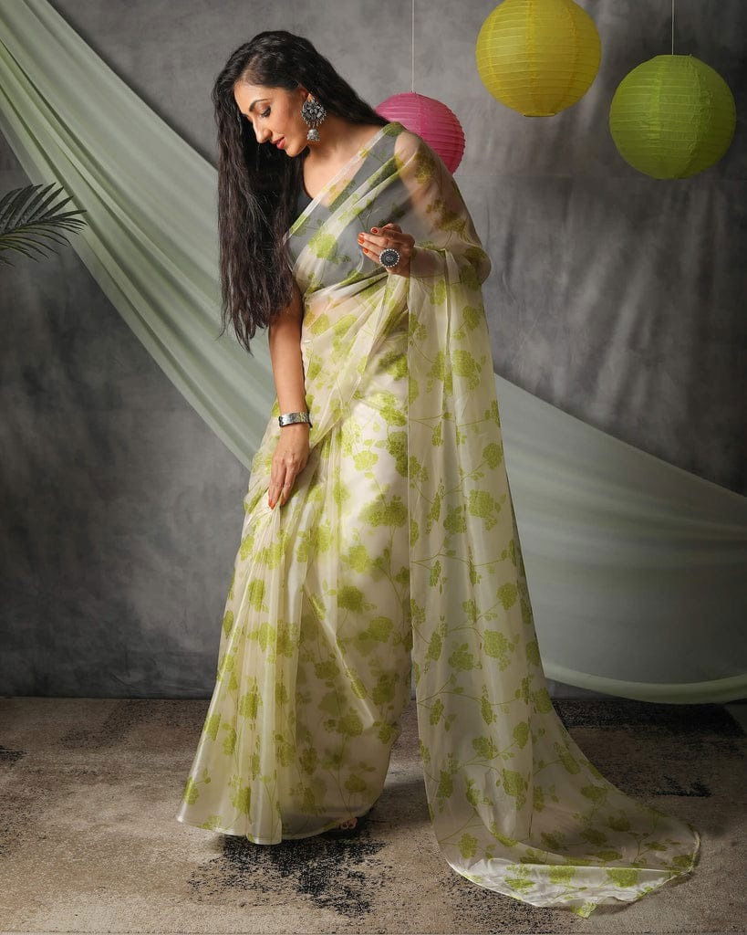 Soni 130 Heavy Printed Stylish Designer Party Wear Organza Saree Collection